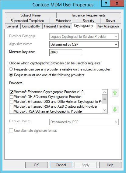 microsoft cryptographic service provider certificate